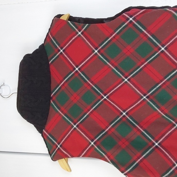Pendleton Womens Red/Green Plaid Zipper Lambswool Sweater Vest Preppy Sz.Small - Picture 8 of 11